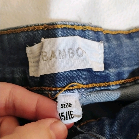 BAMBOO Distressed Blue Skinny Jeans - Picture 2 of 9